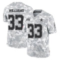 STECN D.Cowboys #33 Javonte Williams Player Arctic Camo Salute to Service Limited Home Game Stitched Jerseys