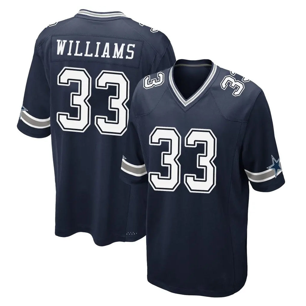 STECN D.Cowboys #33 Javonte Williams Player Navy Home Game Stitched Jerseys