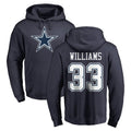 STECN D.Cowboys #33 Javonte Williams Player Navy Pullover Hoodies Limited Stitched Jerseys
