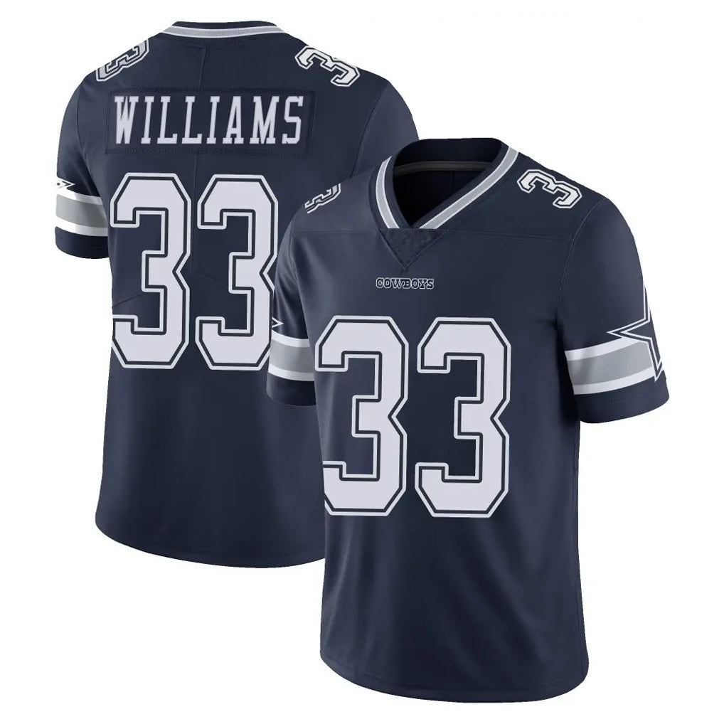 STECN D.Cowboys #33 Javonte Williams Player Navy Vapor Untouchable Limited Home Game Stitched Jerseys