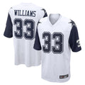 STECN D.Cowboys #33 Javonte Williams Player White-Navy Home Game Stitched Jerseys