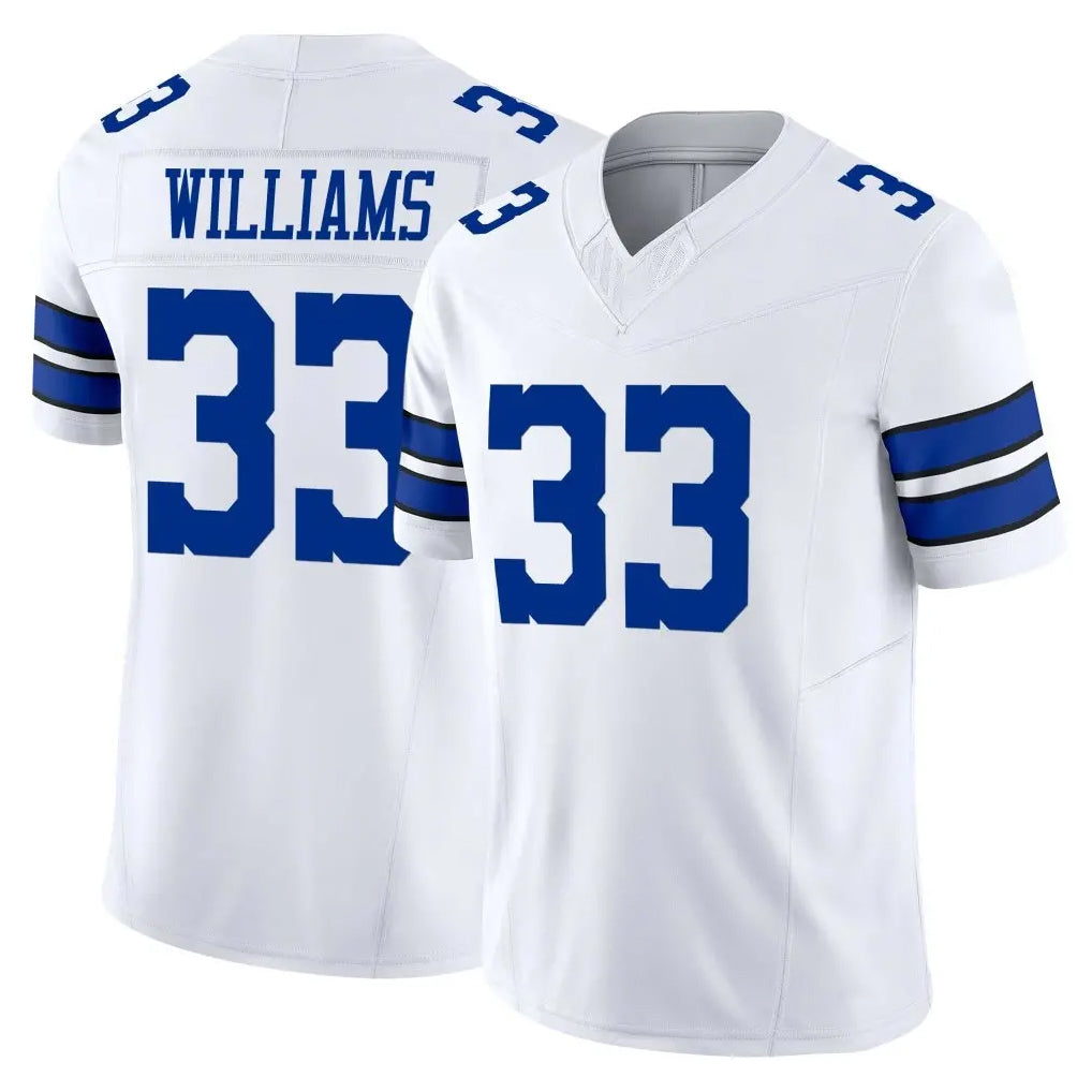 STECN D.Cowboys #33 Javonte Williams Player White Limited Vapor F.U.S.E. Home Game Stitched Jerseys