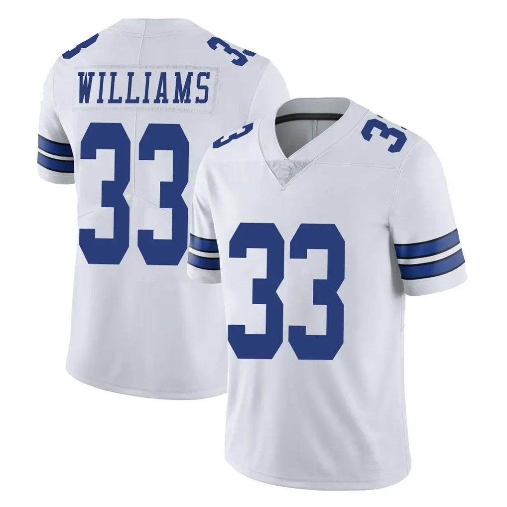 STECN D.Cowboys #33 Javonte Williams Player White Vapor Untouchable Limited Home Game Stitched Jerseys