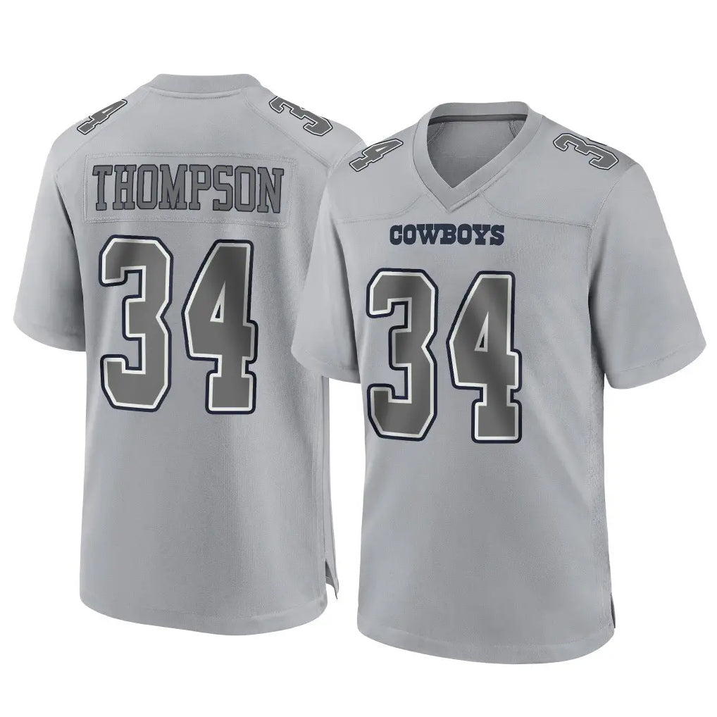 STECN D.Cowboys #34 Jalen Thompson Player Gray Atmosphere Fashion Home Game Stitched Jerseys