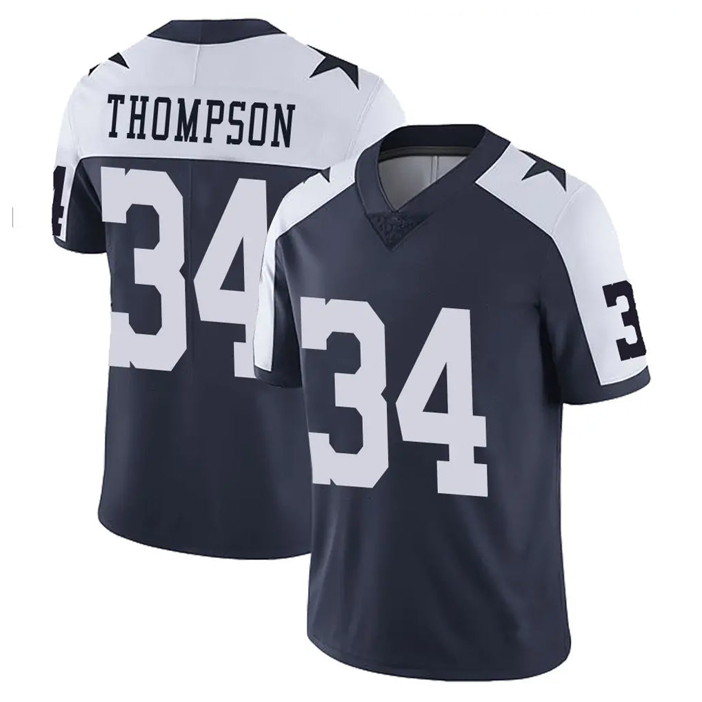 STECN D.Cowboys #34 Jalen Thompson Player Navy-White Limited Alternate Vapor Untouchable Home Game Stitched Jerseys