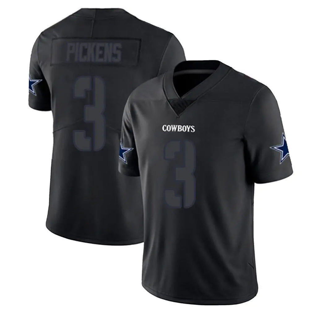 STECN D.Cowboys #3 George Pickens Player Black Impact Limited Home Game Stitched Jerseys