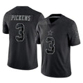 STECN D.Cowboys #3 George Pickens Player Black Limited Reflective Home Game Stitched Jerseys