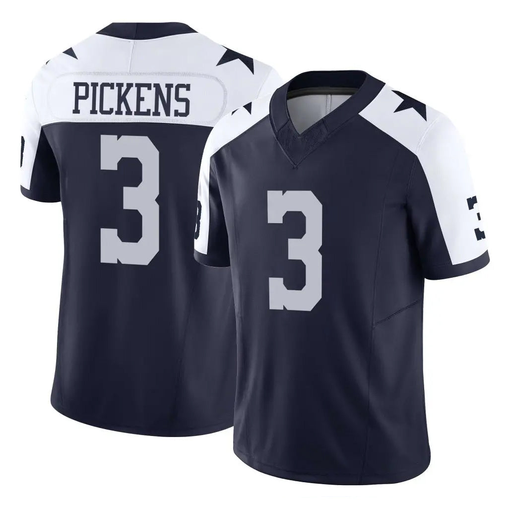 STECN D.Cowboys #3 George Pickens Player Navy-White Limited Alternate Vapor F.U.S.E. Home Game Stitched Jerseys