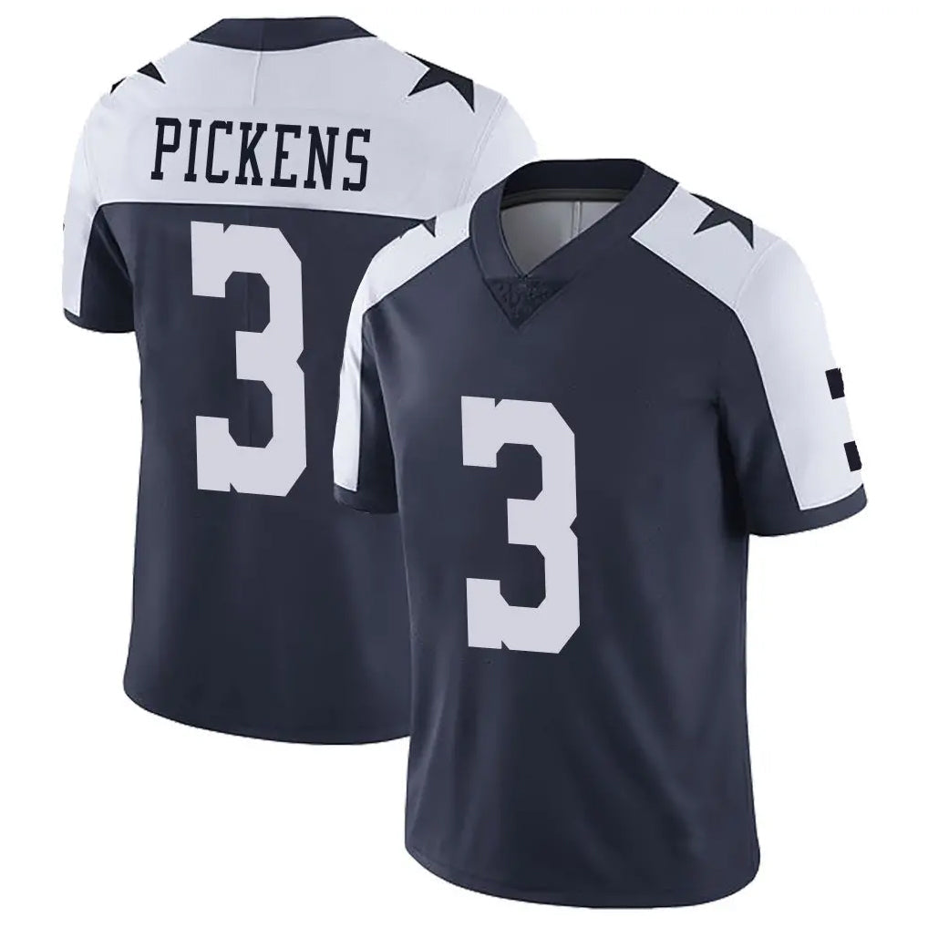STECN D.Cowboys #3 George Pickens Player Navy-White Limited Alternate Vapor Untouchable Home Game Stitched Jerseys