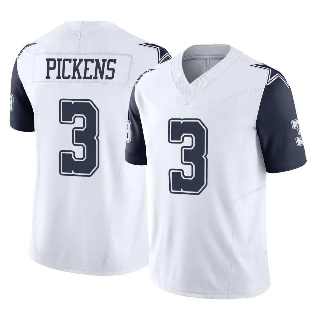 STECN D.Cowboys #3 George Pickens Player White-Navy Limited Vapor F.U.S.E. Home Game Stitched Jerseys