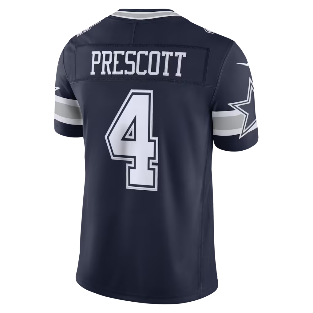 STECN D.Cowboys #4 Dak Prescott Navy Team Vapor F.U.S.E. Stitched Limited Stitched Jerseys