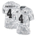 STECN D.Cowboys #4 Dak Prescott Player Arctic Camo Salute to Service Limited Home Game Stitched Jerseys