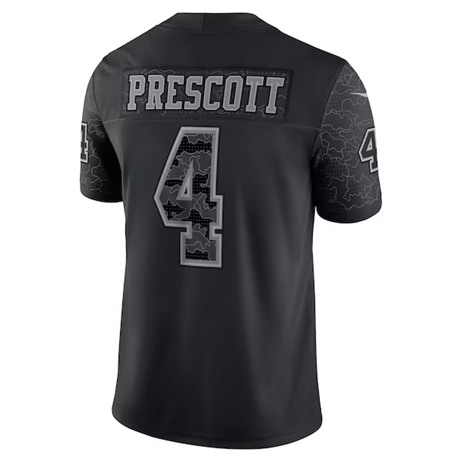 STECN D.Cowboys #4 Dak Prescott Player Black RFLCTV Limited Stitched Jerseys