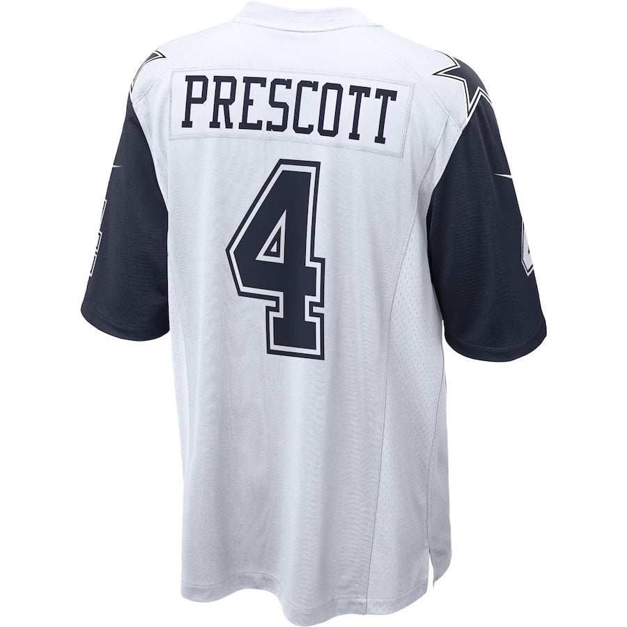 STECN D.Cowboys #4 Dak Prescott Player White Alternate Game Stitched Jerseys