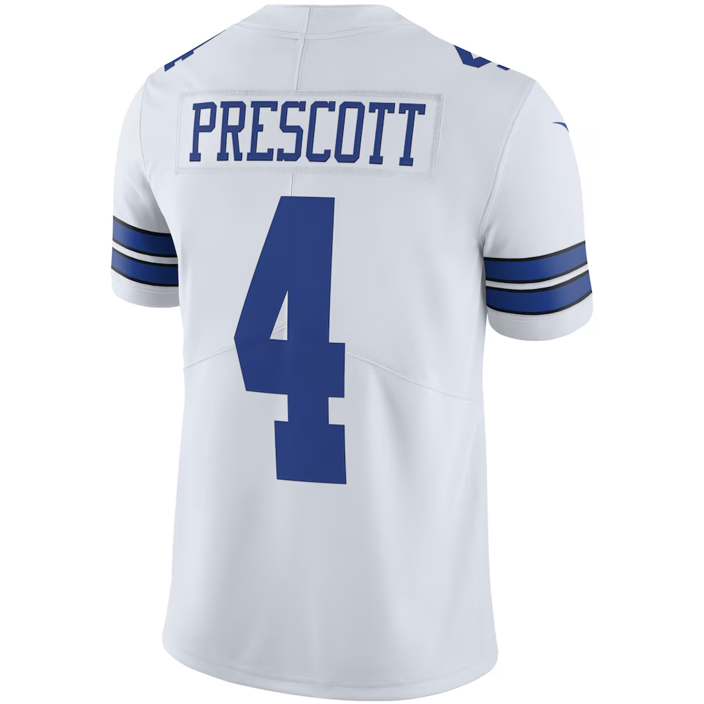 STECN D.Cowboys #4 Dak Prescott White Vapor Limited Player Stitched Jerseys