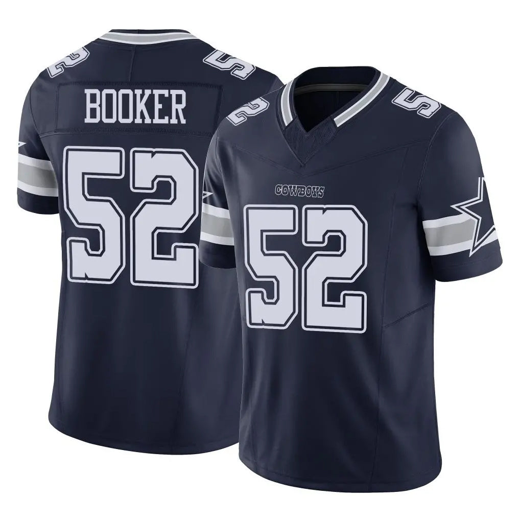 STECN D.Cowboys #52 Tyler Booker Player Navy Limited Vapor F.U.S.E. Home Game Stitched Jerseys