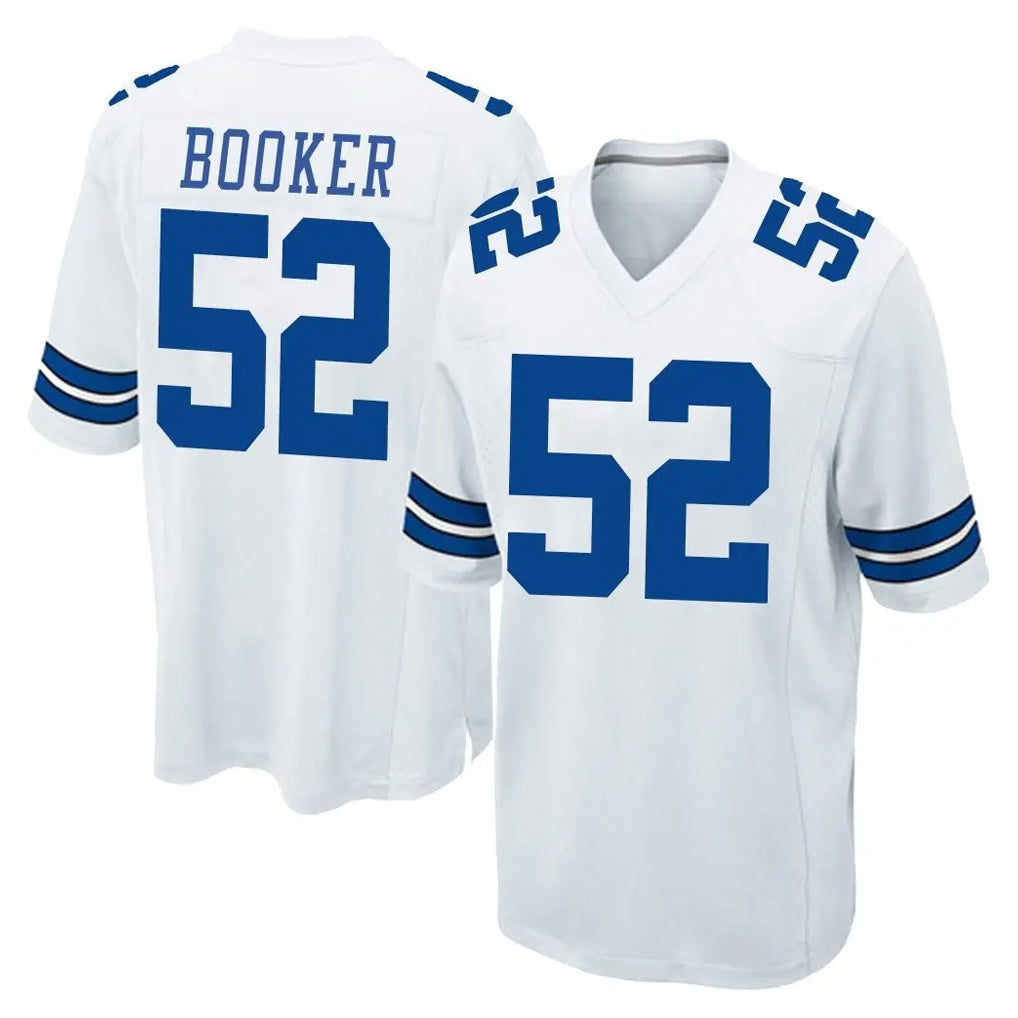 STECN D.Cowboys #52 Tyler Booker Player White Home Game Stitched Jerseys