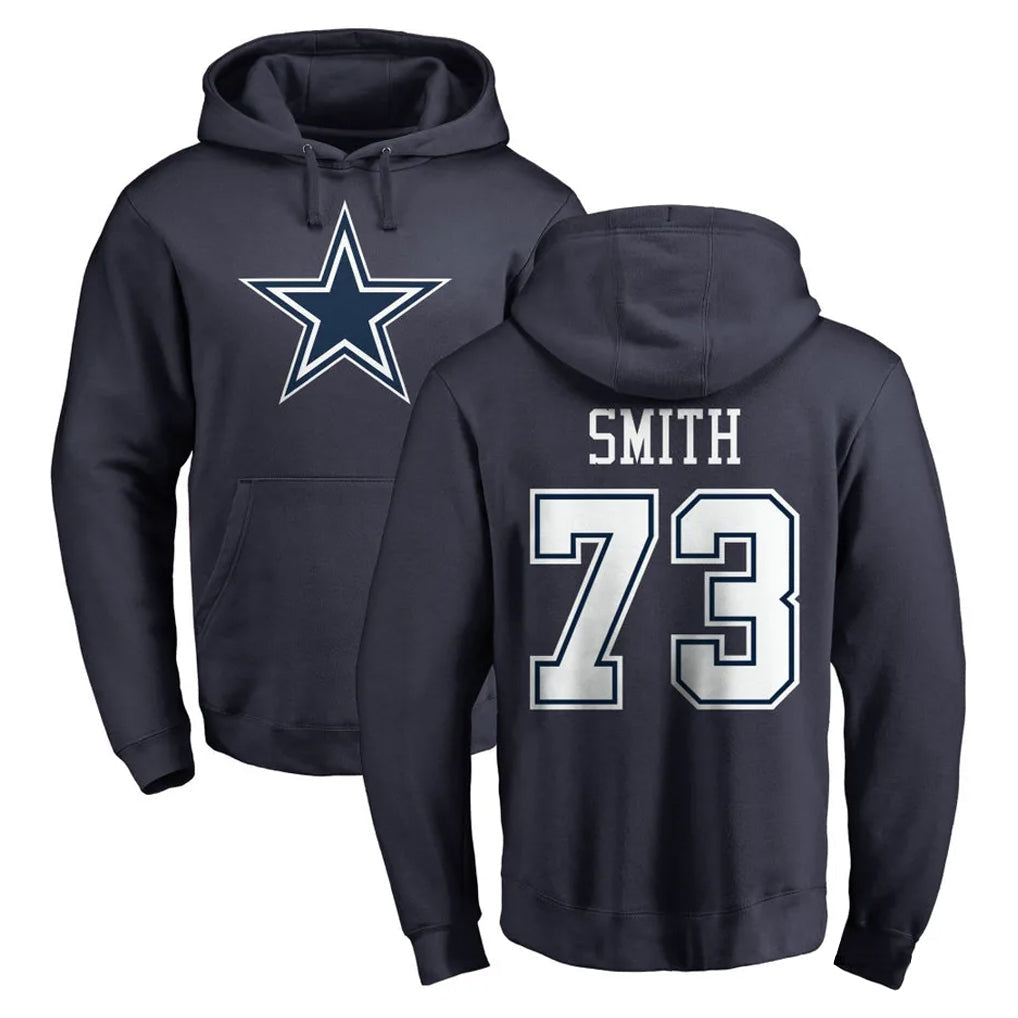 STECN D.Cowboys #73 Tyler Smith Player Navy Pullover Hoodies Limited Stitched Jerseys