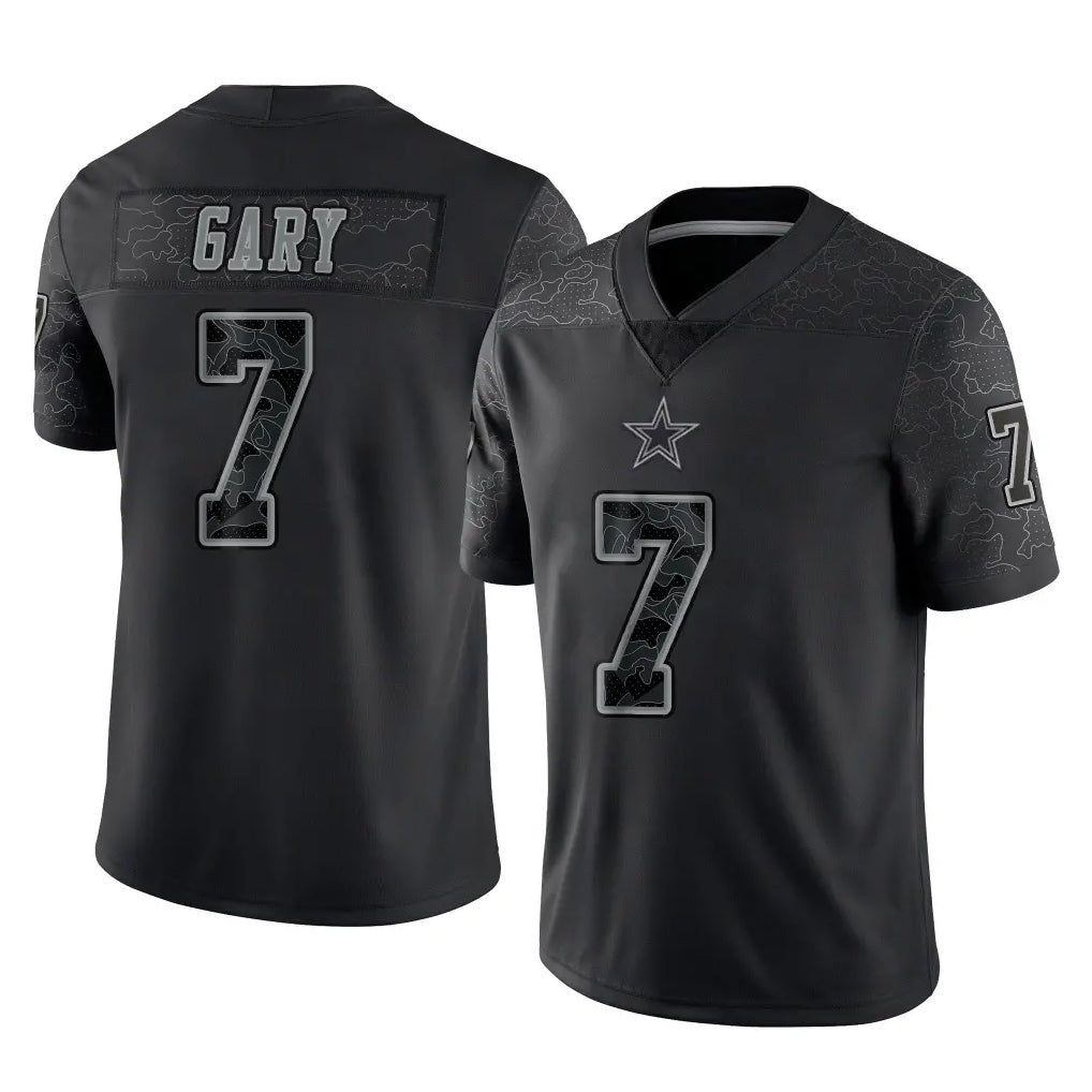 STECN D.Cowboys #7 Rashan Gary Player Black Limited Reflective Home Game Stitched Jerseys