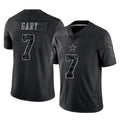 STECN D.Cowboys #7 Rashan Gary Player Black Limited Reflective Home Game Stitched Jerseys