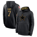 STECN D.Cowboys #7 Rashan Gary Player Black Salute to Service Pullover Hoodies Limited Stitched Jerseys