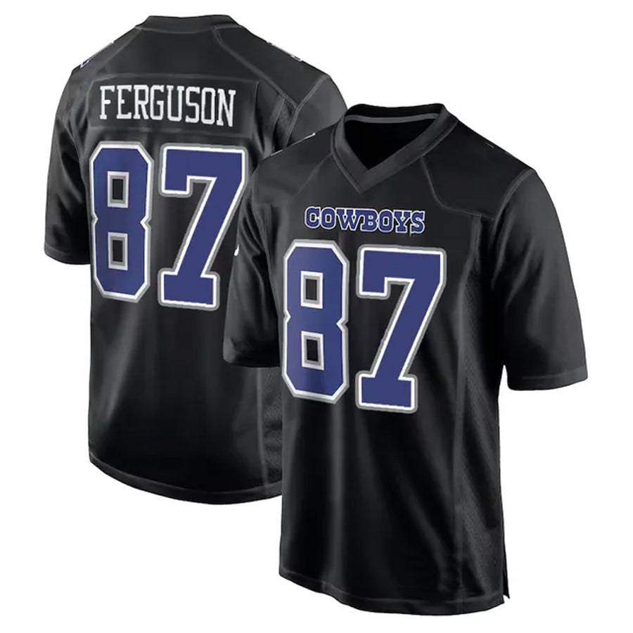 STECN D.Cowboys #87 Jake Ferguson Player Carbon Black Fashion Stitched Jerseys
