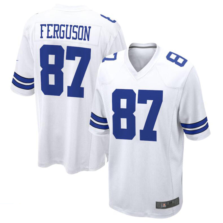 STECN D.Cowboys #87 Jake Ferguson White Game Jersey American Stitched Jerseys