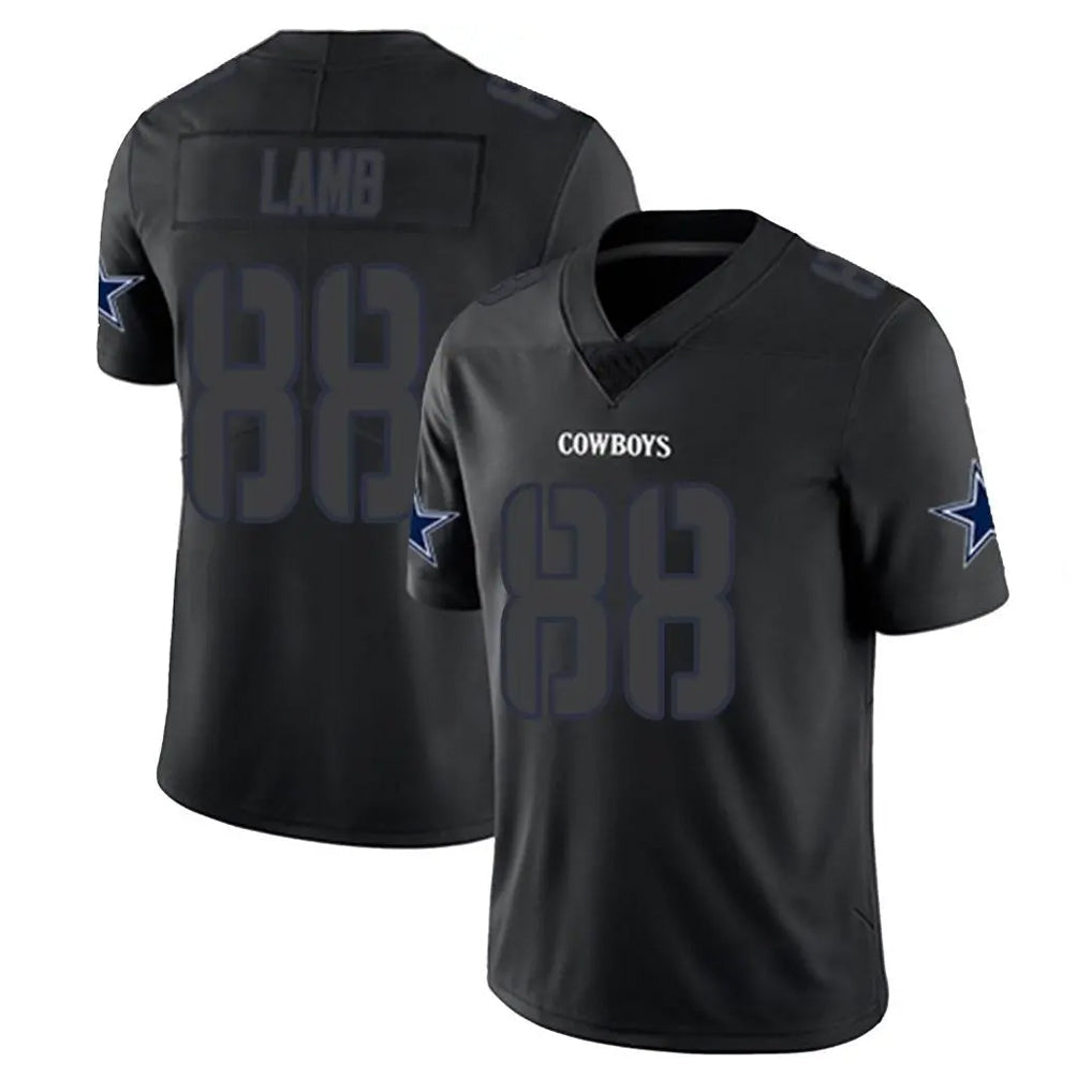 STECN D.Cowboys #88 CeeDee Lamb Player Black Impact Limited Home Game Stitched Jerseys