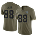 STECN D.Cowboys #88 CeeDee Lamb Player Olive Salute to Service Limited Game Stitched Jerseys