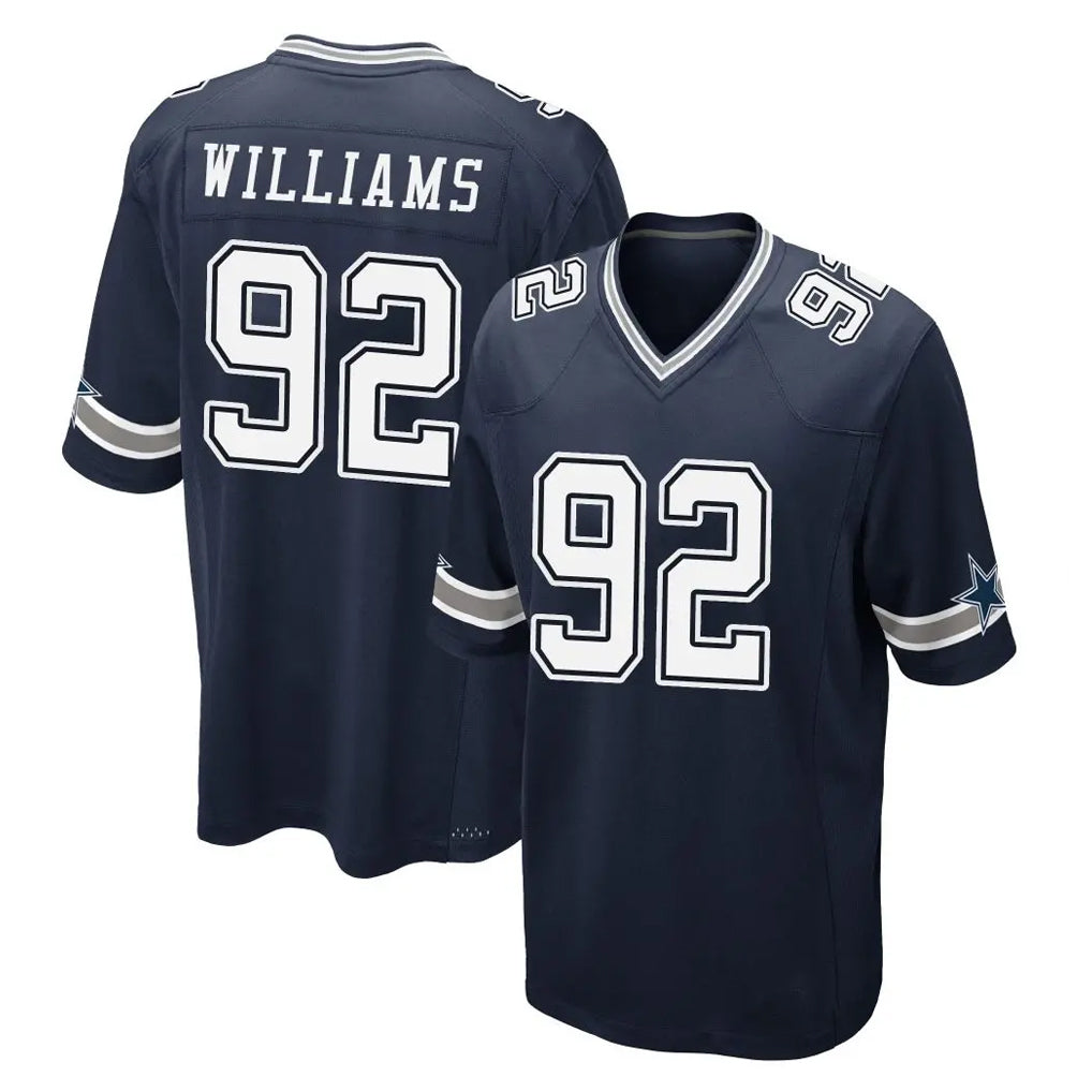 STECN D.Cowboys #92 Quinnen Williams Player Navy Home Game Stitched Jerseys