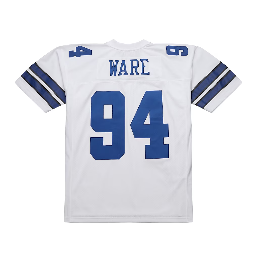 STECN D.Cowboys #94 DeMarcus Ware Mitchell & Ness White 2005 Legacy Replica Jersey  Stitched Puhic Game Jerseys