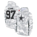 STECN D.Cowboys #97 Kenny Clark Player Arctic Camo Salute to Service Hoodies Limited Game Stitched Jerseys
