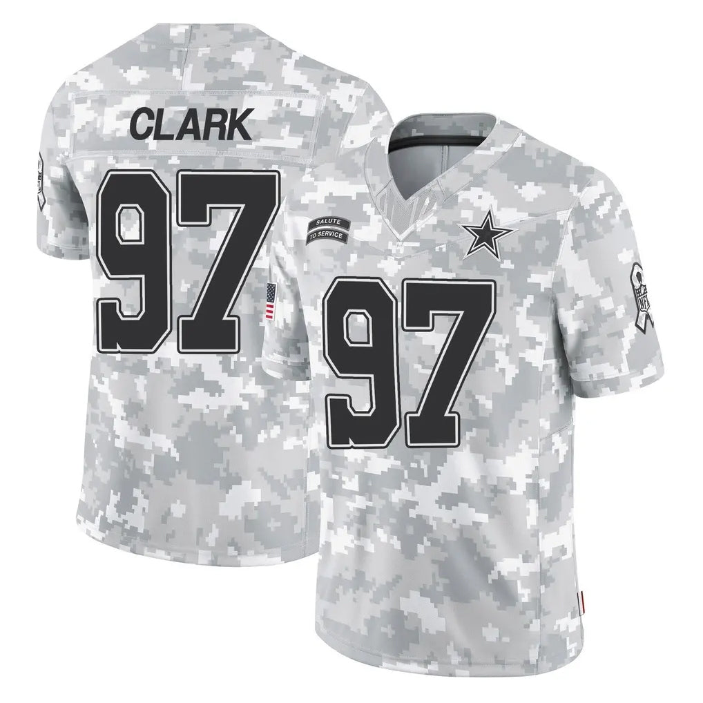 STECN D.Cowboys #97 Kenny Clark Player Arctic Camo Salute to Service Limited Home Game Stitched Jerseys