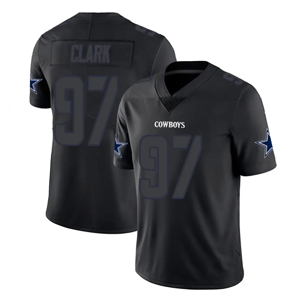 STECN D.Cowboys #97 Kenny Clark Player Black Impact Limited Home Game Stitched Jerseys