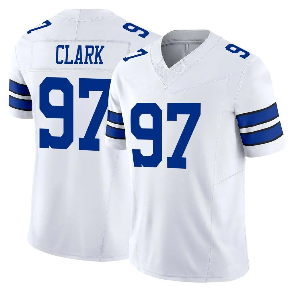 STECN D.Cowboys #97 Kenny Clark Player White Limited Vapor F.U.S.E. Home Game Stitched Jerseys