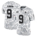 STECN D.Cowboys #9 KaVontae Turpin Player Arctic Camo Salute to Service Limited Home Game Stitched Jerseys