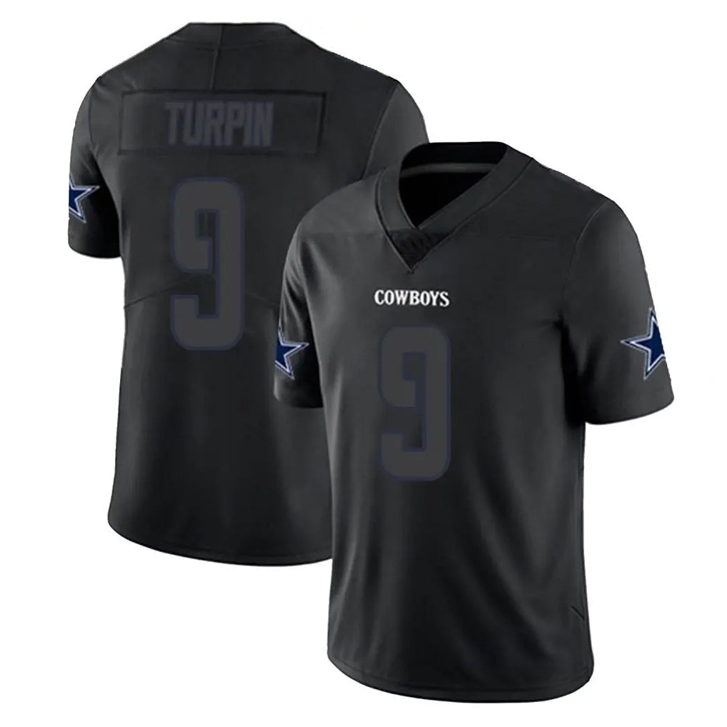 STECN D.Cowboys #9 KaVontae Turpin Player Black Impact Limited Home Game Stitched Jerseys