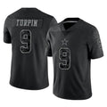 STECN D.Cowboys #9 KaVontae Turpin Player Black Limited Reflective Home Game Stitched Jerseys