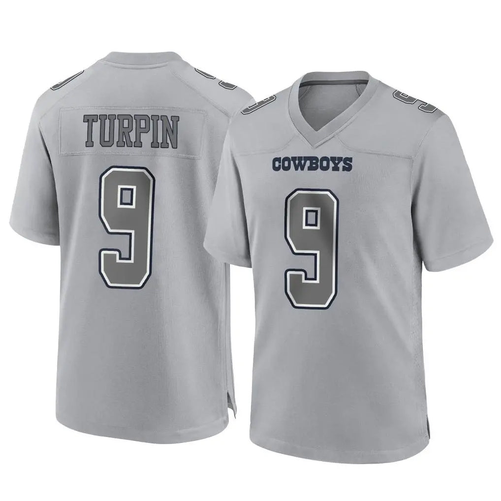 STECN D.Cowboys #9 KaVontae Turpin Player Gray Atmosphere Fashion Home Game Stitched Jerseys