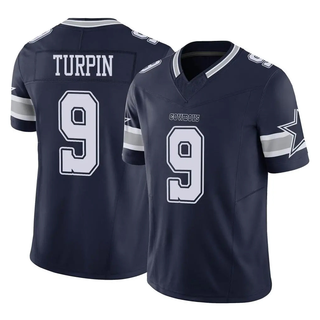 STECN D.Cowboys #9 KaVontae Turpin Player Navy Limited Vapor F.U.S.E. Home Game Stitched Jerseys