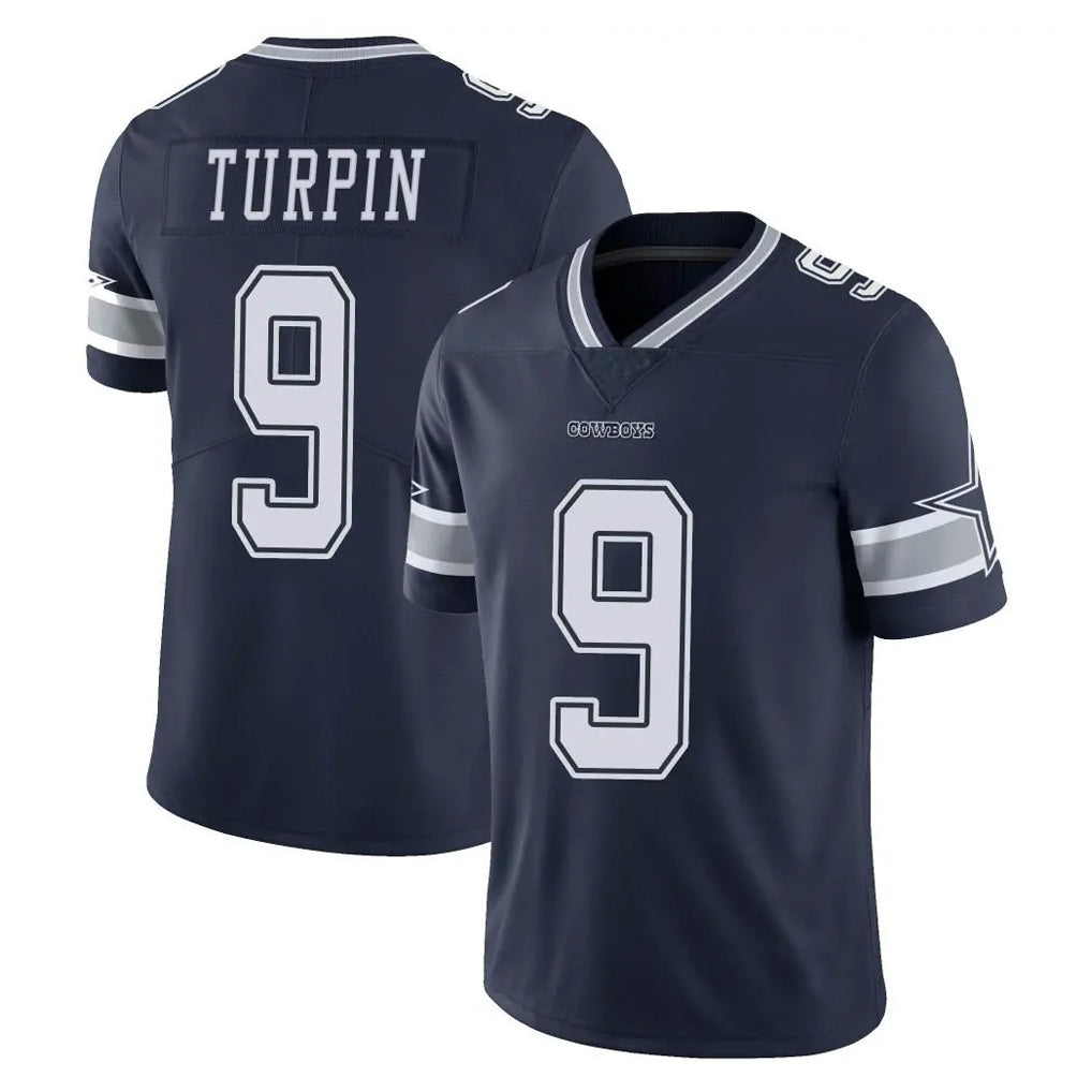 STECN D.Cowboys #9 KaVontae Turpin Player Navy Vapor Untouchable Limited Home Game Stitched Jerseys