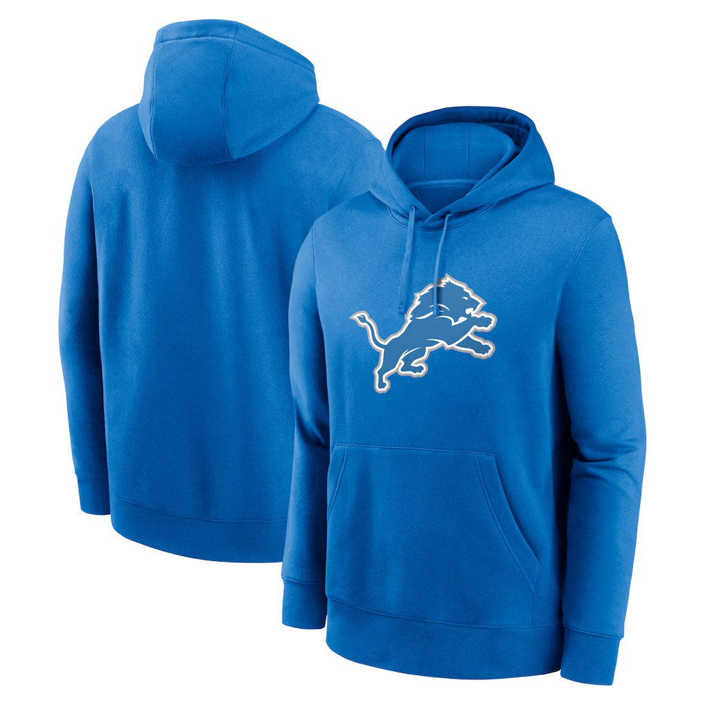 STECN D.Lions Blue Pullover Hoodies Limited Blank Player Stitched Jerseys