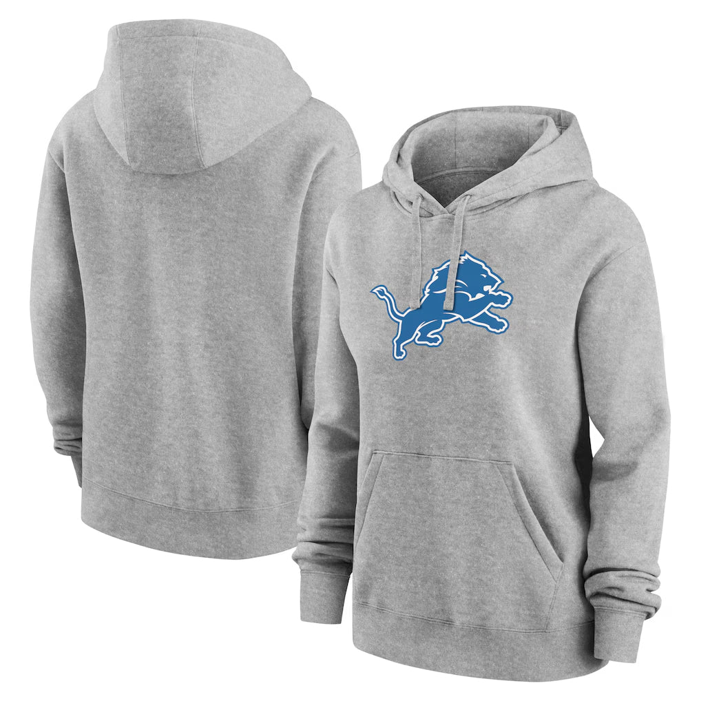 STECN D.Lions Gray Pullover Hoodies Limited Blank Player Stitched Jerseys
