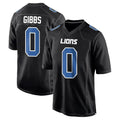 STECN D.Lions #0 Jahmyr Gibbs Player Black Fashion Game Stitched Jerseys