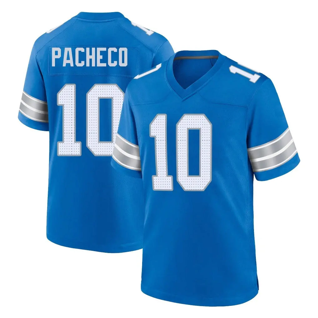 STECN D.Lions #10 Isiah Pacheco Player Blue Alternate Home Game Stitched Jerseys