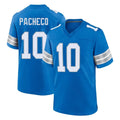 STECN D.Lions #10 Isiah Pacheco Player Blue Alternate Home Game Stitched Jerseys