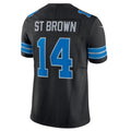 STECN D.Lions #14 Amon-Ra St. Brown Black 2nd Alternate Vapor F.U.S.E. Limited Stitched Jersey Stitched Jersey