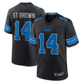 STECN D.Lions #14 Amon-Ra St. Brown Player Black 2nd Alternate Game Stitched Jerseys