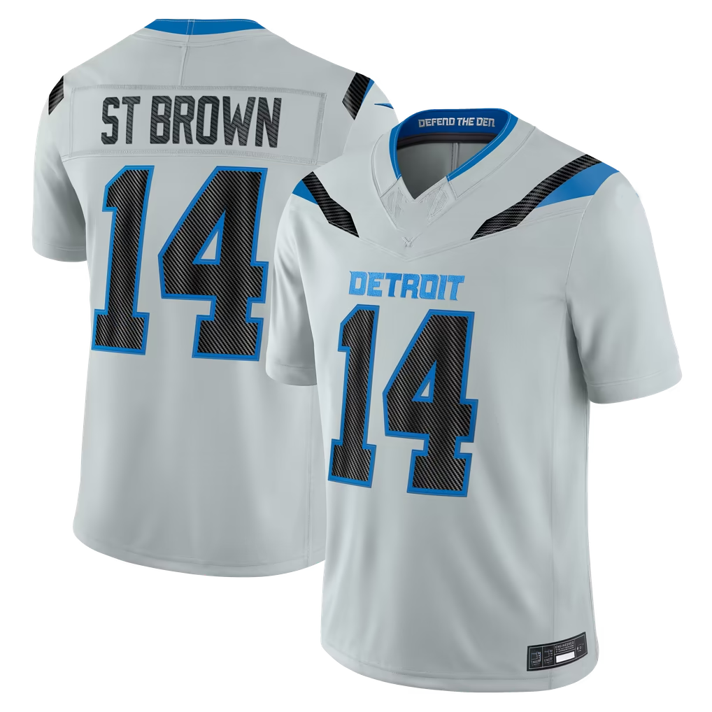 STECN D.Lions #14 Amon-Ra St. Brown Silver 2026 Rivalries Collection Limited Stitched Jerseys
