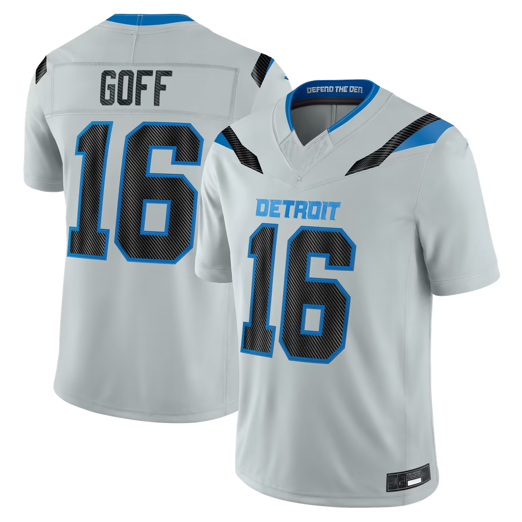 STECN D.Lions #16 Jared Goff Silver 2026 Rivalries Collection Limited Stitched Jerseys